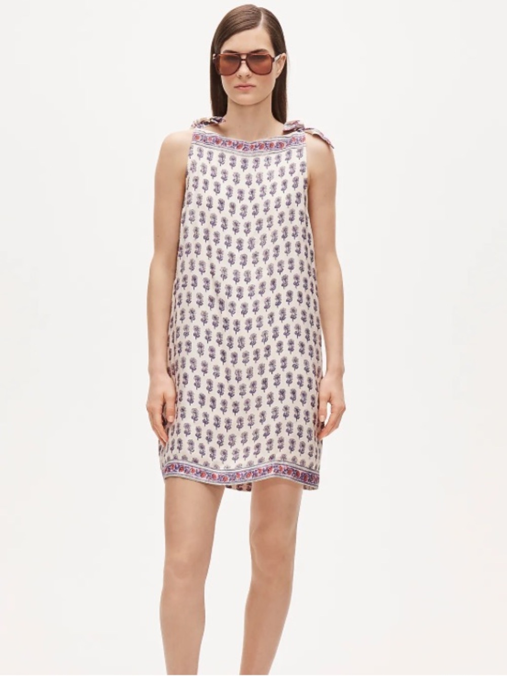 J crew Sadie mini dress in lilac block print